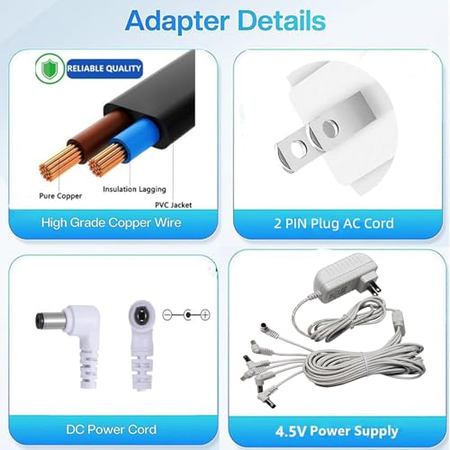 4.5VDC Power Adapter for Lemax Christmas Village - 6 Output