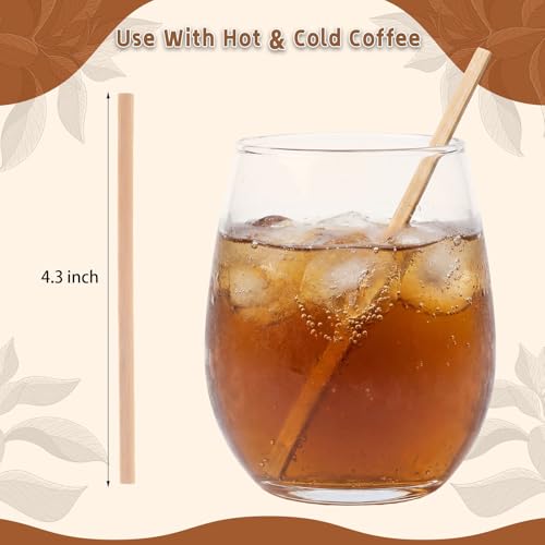 800 Wooden Coffee Stirrers - 4.3 Inch Durable Stir Sticks for Hot & Cold Drinks
