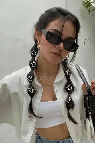 15Pcs Silver Star Hair Clips Metal Snap Barrettes Y2K Hair Accessories