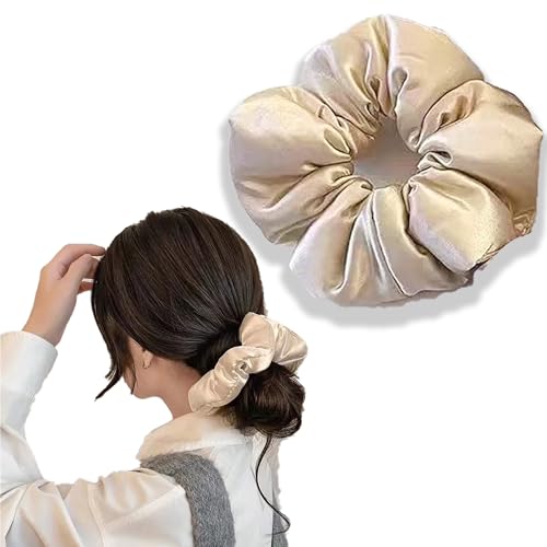 SeCooy Large Satin Hair Scrunchies - Soft No-Damage Silk-Like Hair Ties