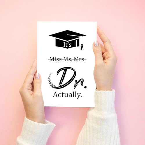 Funny Doctor Graduation Card for Her - PhD Congrats Gift