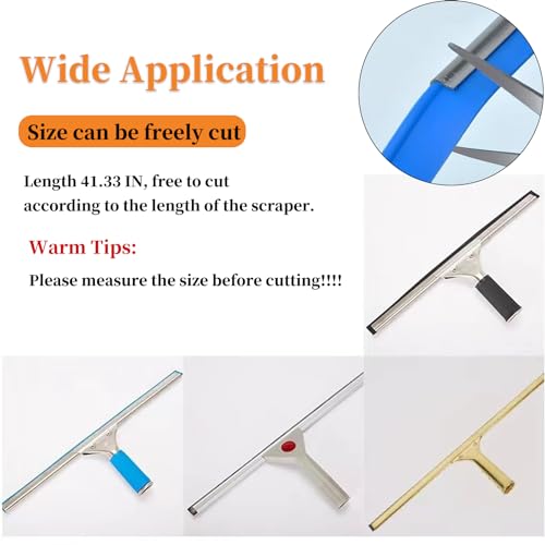 41-Inch Silicone Squeegee Replacement Blades - Set of 2