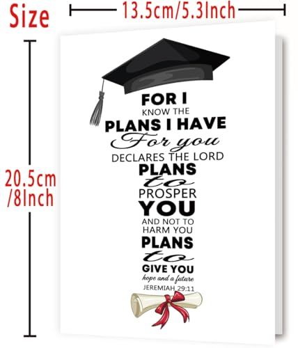 Christian Graduation Card 098 - Inspirational Gift for Students