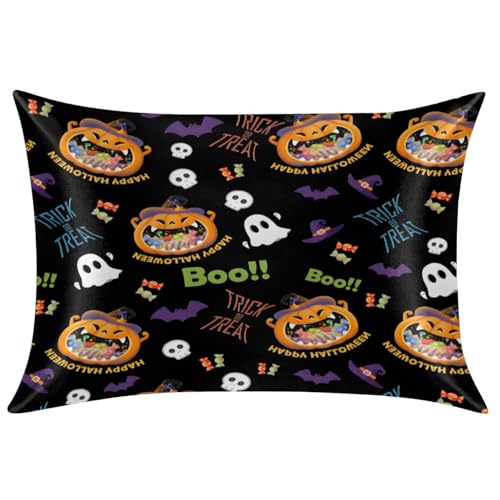 Pardick Pumpkin Satin Pillowcase for Hair and Skin - Queen 20x30 Inches