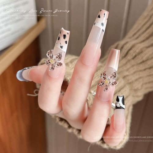 100 Pcs 3D Flower Nail Art Charms - Colorful Hibiscus Floral Rhinestones