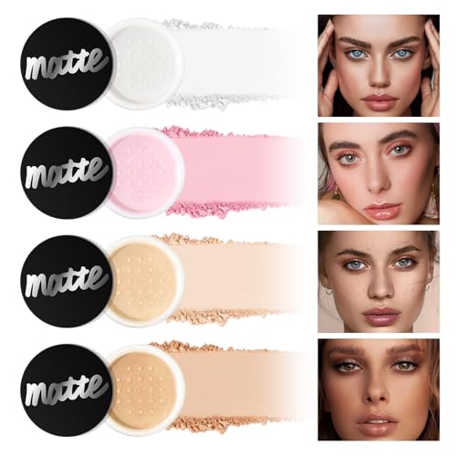 BEUKING Matte Setting Powder Waterproof Face Loose Powder Brown 0.21 oz