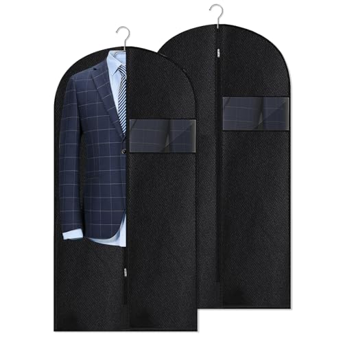 Guirnd 45-Inch Hanging Garment Bags - 2 Pack Travel & Storage Dress Cover