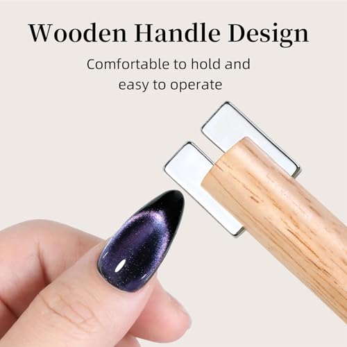 WOKOTO 4-in-1 Multi-Functional Nail Cat Eye Magnet Pen Double-Ended