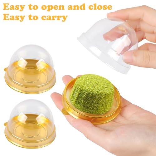 Mini Clear Plastic Cake Containers - 20 Pack for Cupcakes & Desserts