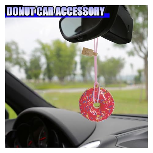YoRise Strawberry Donut Car Rear View Mirror Hanging Ornament