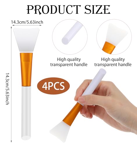 Silicone Face Mask Brush Applicator 4-Piece Set - White