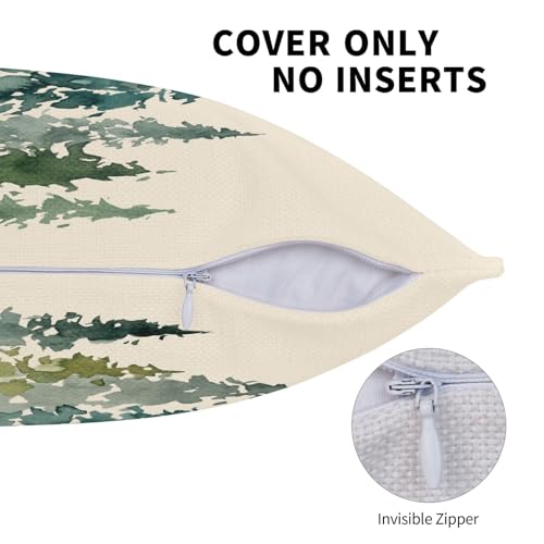 Christmas Blue Green Tree Throw Pillow Covers - Set of 2, 20x20 Inch