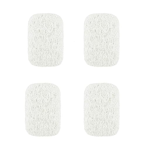 Snowkingdom White 4-Pack Soap Saver Holders for Bar Soap Bathroom Shower Kitchen
