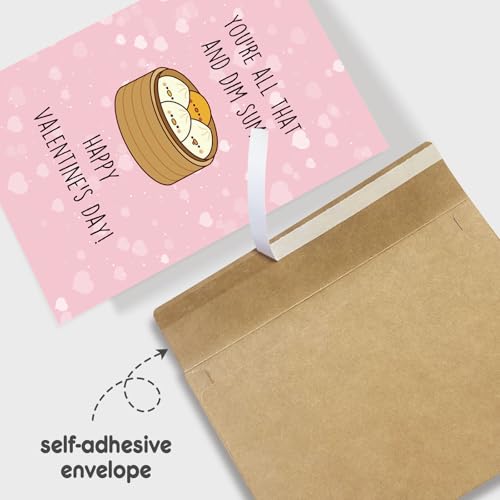 Dim Sum Valentine's Day Card Cute Funny Food Pun Greeting Card for Partner