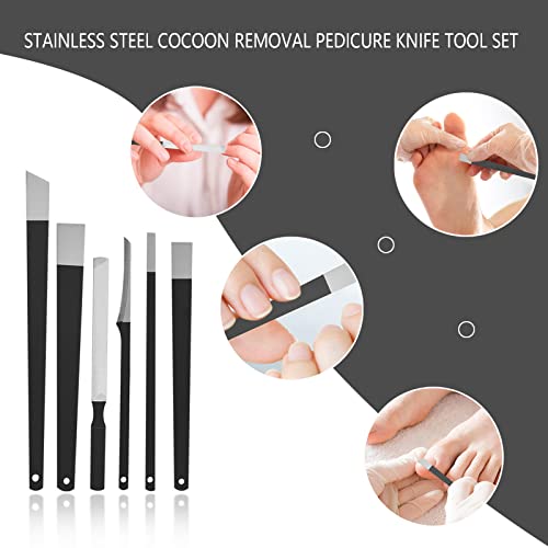Woerma 6-Piece Professional Pedicure Knife Set with Storage Bag
