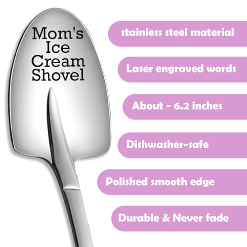 Stainless Steel Ice Cream Shovel Spoon - Perfect Gifts for Moms