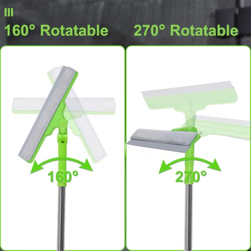 Extendable Shower Squeegee with 12" Wiper Blade & Microfiber Cloth