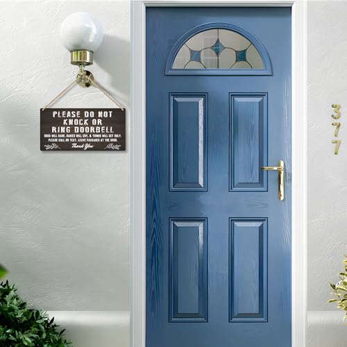 Do Not Knock Baby Sleeping Sign 026 - Double-Sided PVC Door Hanger