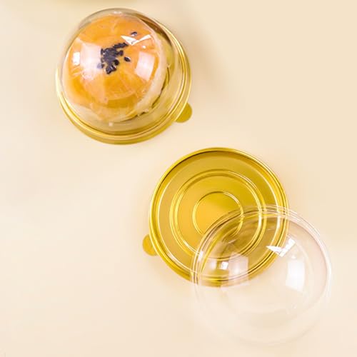 Mini Clear Plastic Cake Containers - 20 Pack for Cupcakes & Desserts
