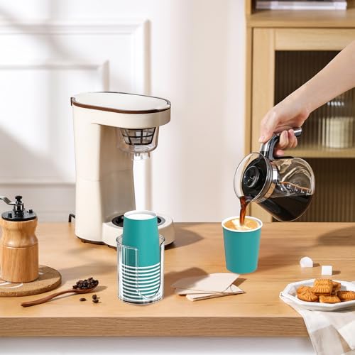 GeeRic Clear Acrylic Bathroom Cup Dispenser for 3 oz Disposable Paper Cups