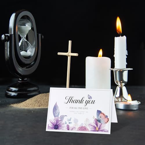WATINC 20 Sets Sympathy Thank You Cards with Envelopes & Stickers