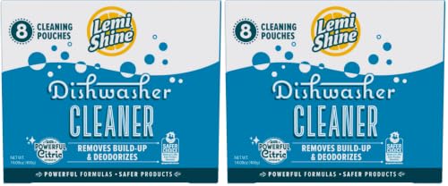 Lemi Shine Dishwasher Cleaner 14.08 oz (Pack of 2) - Eco-Friendly Hard Water Stain Remover