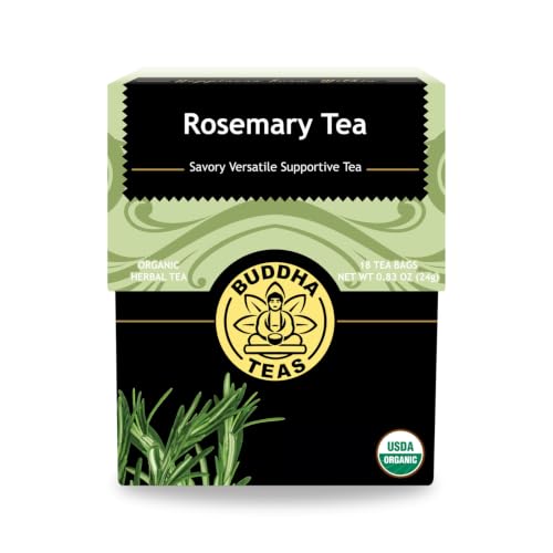 Buddha Teas Organic Rosemary Tea - Herbal Caffeine-Free Tea, 18-Count