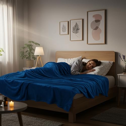 Utopia Bedding King Size Navy Fleece Blanket - Soft & Cozy Microfiber