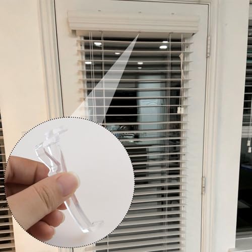 12 Clear Plastic Valance Clips for 2.45" Horizontal Blinds