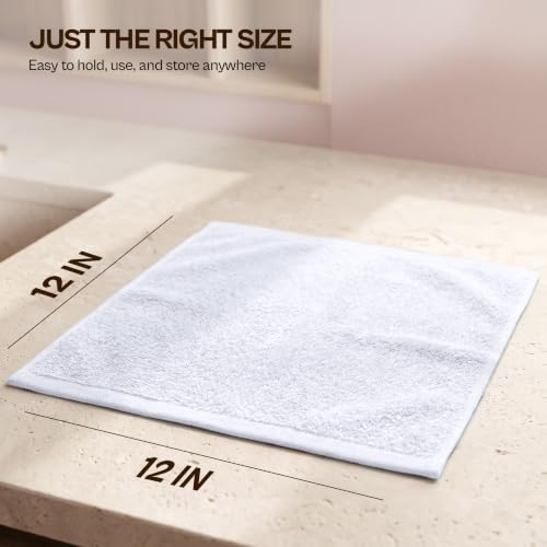 Utopia Towels 60-Pack Cotton Washcloths, 12x12 Inch, White