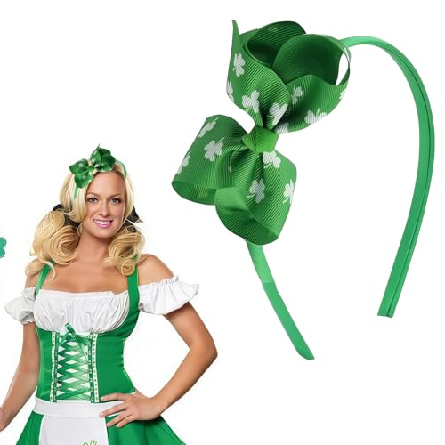 St Patrick's Day Clover Headband Shamrock Irish Hair Accessory