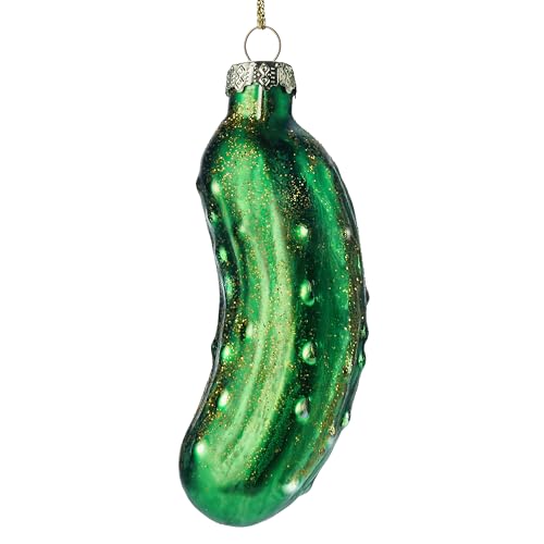 Christmas Glass Pickle Ornament - Unique Holiday Tree Decoration
