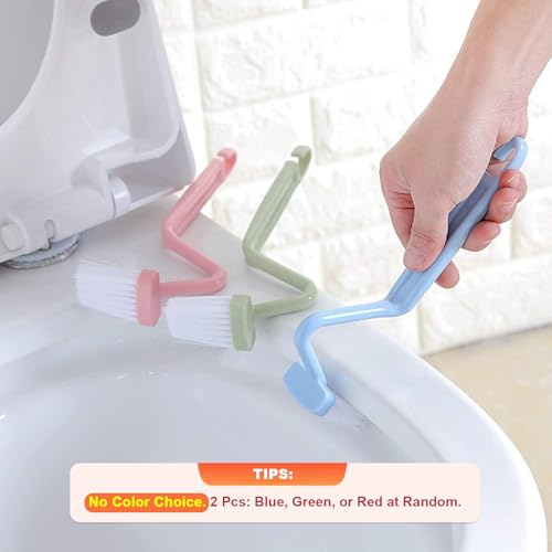 Mziart V Type Toilet Brush - 2 Pack with Hook Handle