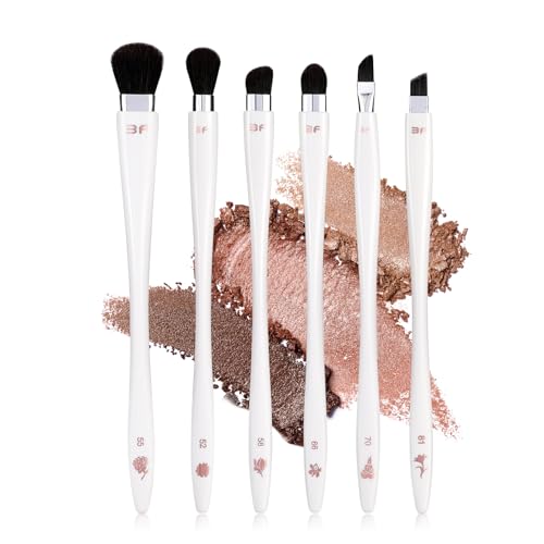 BEAUTYFACTOR 6-Piece Eye Shadow Brush Set - Professional Synthetic Makeup Brushes