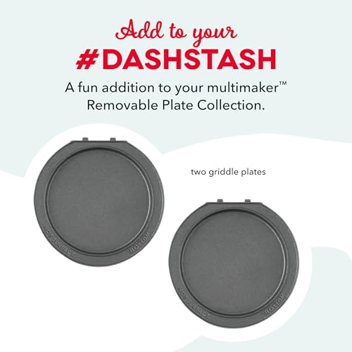 Dash Mini Griddle Plates for Pancakes & Eggs - Nonstick, 2-Pack, Interchangeable for MultiMaker Mini System