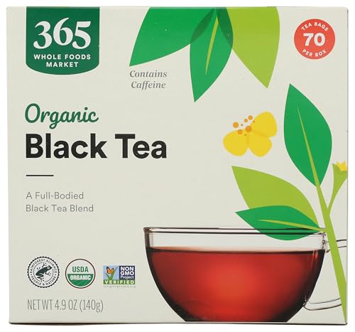 365 by Whole Foods Market Organic Black Tea, Single-Serve Tea Bags, 70 Count