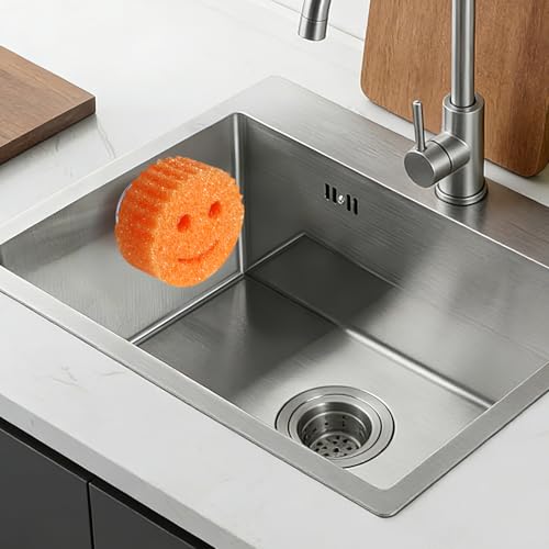 Stainless Steel Sponge Holder for Kitchen Sink - Durable Suction Caddy