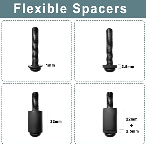 Universal TV Wall Mount Screw Kit with Remote Holder - M4, M5, M6, M8