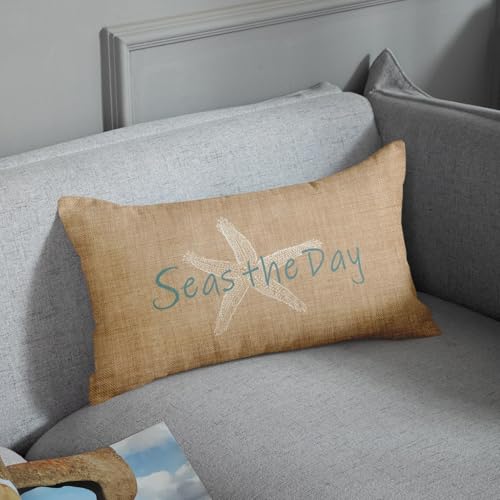 Emvency Starfish Throw Pillow Cover, 20x26 Inch, Coastal Decor