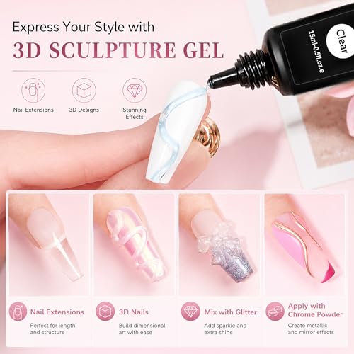 MAGIC ARMOR 15g 3D Nail Sculpting Gel Clear Nail Art Glue