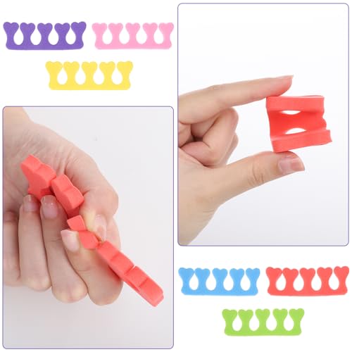 Ajcotahm 24 PCS Soft Foam Toe Separators Heart Pedicure Tools Set
