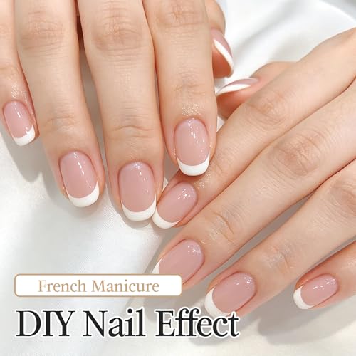 Beuxize 15ml Pure White Gel Nail Polish - French Manicure Soak Off UV LED Polish