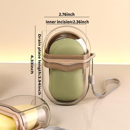 Travel Soap Dish Holder Case for Shower Bar - Waterproof & Compact