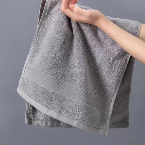 JININQ 2 Pack Green Cotton Hand Towels 13.4 x 29.5 inches, Soft & Absorbent Set for Bathroom & Gym
