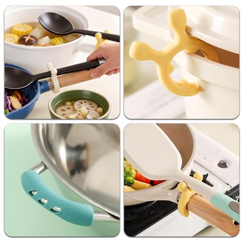 6-Piece Heat-Resistant Silicone Kitchen Utensil Holder Set