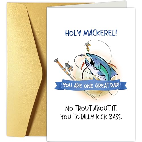 Funny Fishing Father's Day Card - Unique Gift for Dad