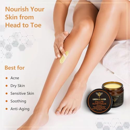 Grass-Fed Beef Tallow Balm with Raw Honey - Citrus Moisturizer for Face & Body