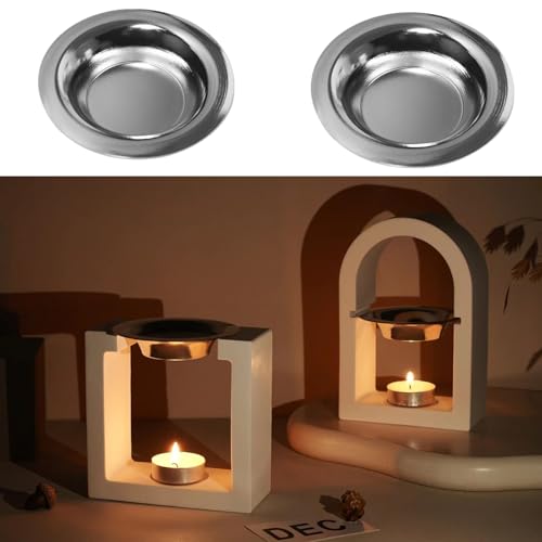 Spero 2-Pack Metal Wax Warmer Replacement Dishes for Electric Oil & Tart Warmers