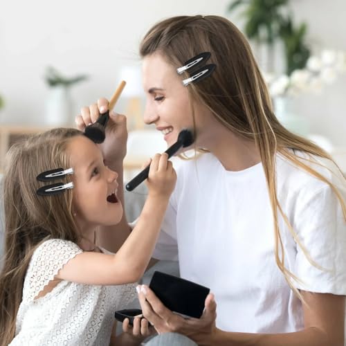 16 Pcs Creaseless Hair Clips No Bend Makeup Styling Bangs Black
