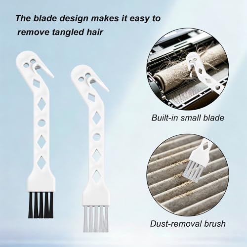 Eiodoni 4-Pack Vacuum Brush Set for Robotic Cleaners – Deep Hair & Dust Removal